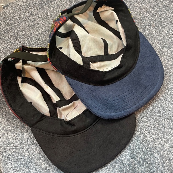 Empyre 5-Panel Floral Hat, Blue Suede Brim, Fully Adjustable - Picture 4 of 5